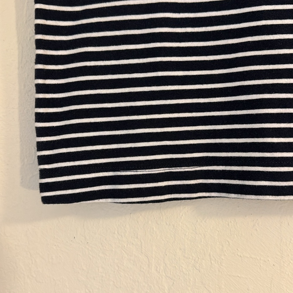 H&M Basic Navy Blue and White Striped Mini Skirt Bodycon S - Picture 3 of 5